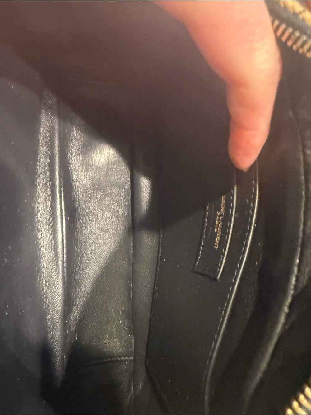 Yves Saint Laurent Beige Monogram All Over Canvas Camera Bag Crossbody Dark Navy - Picture 13 of 13
